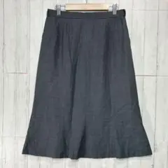 PREMURA ワコール　膝下タイトスカート　グレー【L〜XL】　ウール100%