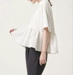 yori ヘムフリルワイドTee　黒 yori