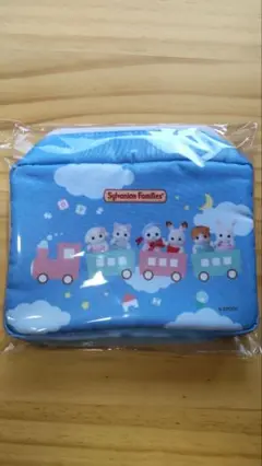 シルバニア 赤ちゃんポーチ 水色 汽車
