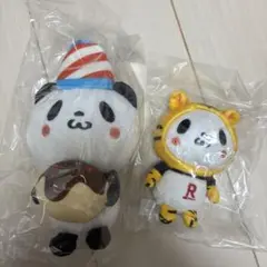 【新品未開封】楽天お買いものパンダ ぬいぐるみ たこ焼き大阪食い倒れ　2体セット