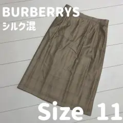 ☆BURBERRYS☆【美品】シルク混 チェック柄 タイトスカート サイズ11♡