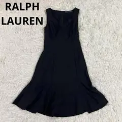 【RALPH LAUREN ラルフローレン】ワンピース(4)黒/Aライン/美品