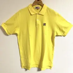FILA フィラ　[ メンズＬサイズ ]・半袖・鹿の子ポロシャツ・黄色・日本製
