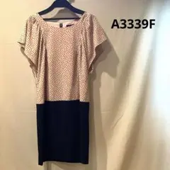 値下げ★UNTITLED☆ドット柄フリルスリーブワンピース（A3339F）