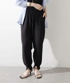 omekashi オメカシ 強撚ニットジョガーパンツ