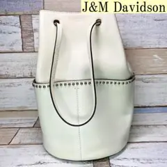Ju0026M DAVIDSON デイジー スタッズ ホワイト ハンドバッグ