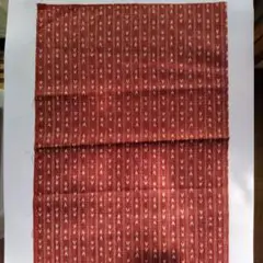 赤(エンジ色) 縦ストライプ模様の綿生地 40×55cm