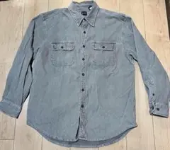 90s GAP グレー 長袖シャツ 100%コットン