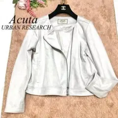 Acuta アクータ ジャケット ジップアップ ライトグレー アイボリー系