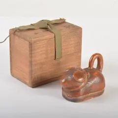 大樋焼　大樋長左衛門作　琵琶　香合　無傷　箱合　古物。 2025年最新】香合 大樋長左衛門の人気アイテム - メルカリ
