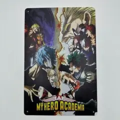 新品 僕のヒーローアカデミア ブリキ看板 ヒーロー vs ヴィランアニメデザイン
