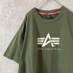 【美品】アルファインダストリーズ XLサイズ　Tシャツ 緑 半袖　大きめ
