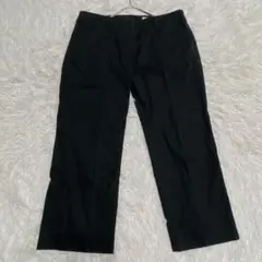 自由区　オンワード樫山　黒　クロップドパンツ　ストレートパンツ　40