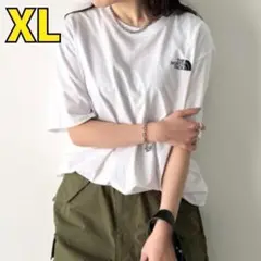 XLサイズ　韓国限定　ノースフェイス ホワイト　Tシャツ　ユニセックス