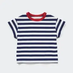 UNIQLO ドライクルーネックTシャツ 90 ネイビー