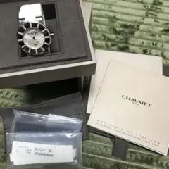 定価100万超えショーメ ダイヤ入り クラスワン★ 新品黒ベルト1本付