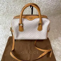 希少 グッチ GUCCI 2way ミニボストン オールド マイクロgg