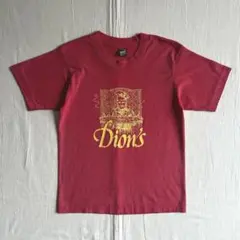 90s　USA製　FOTL　I♡Dion's pizza　企業ロゴ短丈T　Y2K