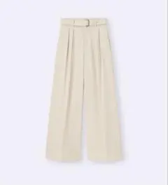 GU ベルテッドワイドパンツ　Mサイズ NATURAL