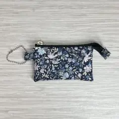 ミニポーチ 表裏 リバティ バードソング フォレストウェーブ キーポーチ小物入れ