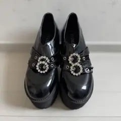 BUBBLES ダブルバックル 厚底ローファー 13cm