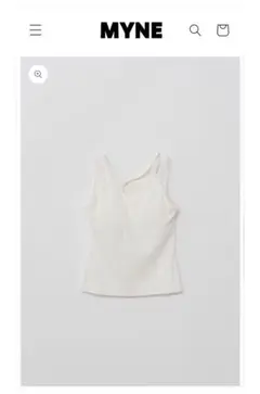 【早い者勝ち】 MYNE ASYMMETRIC BRA TOP WHITE
