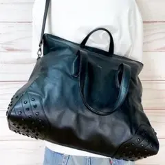 TOD'S ボストンバッグ 黒/青 レザー 2025年最新】Tod's メンズ ボストンバッグ・旅行用バッグの人気