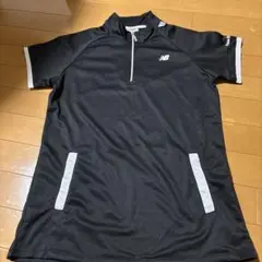 New Balance ブラック ハーフジップ Tシャツ LLサイズ