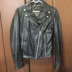 希少♡ JIMSINN 本革ダブルライダースジャケット ベルト スリーブワッペン 希少♡ JIMSINN 本革ダブルライダースジャケット ベルト