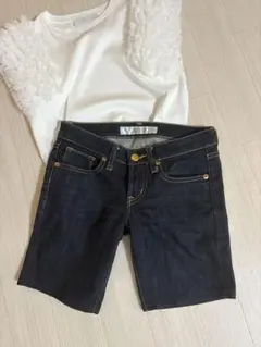 お値下げ！＊ユニクロ ＊スキニーフィット＊ハーフパンツ 22 半パン デニム