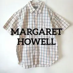 MARGARET HOWELL マーガレットハウエル 半袖チェックシャツ