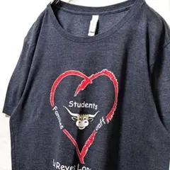 ベラキャンバス ロスレイエスロングホーンズ ロゴ Tシャツ グレー灰色L古着