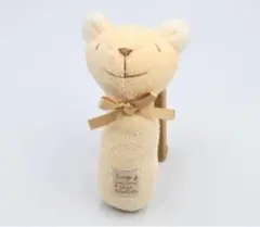猫型ラトル クリーム色