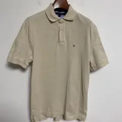 Tommy Hilfiger トミーヒルフィガー ベージュ ポロシャツ M