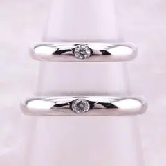 ★HARRY WINSTON★ ラウンド マリッジリング ペアリング PT950