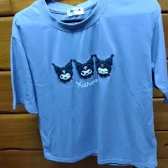 Kuromi 刺繍Tシャツ Mサイズ 青