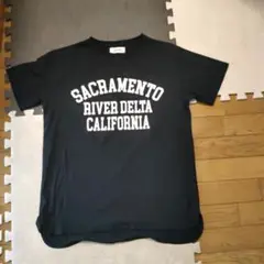しまむら Seeroots 黒 半袖Tシャツ サクラメント