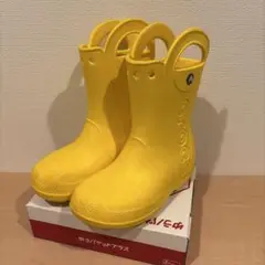 Crocs 子供用 長靴 黄色　19.5 クロックス　レインシューズ