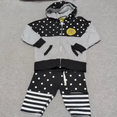 【S/110】LAUNDRY　ドット柄フード付きジャケットとパンツセット