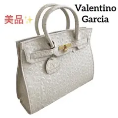 【美品】Valentino Garcia オーストリッチレザー ハンドバッグ