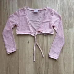Capezio ピンク ストライプ クロップド丈 M