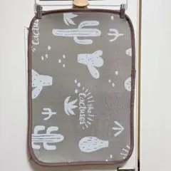 訳あり新品 クッションマット フリーマット 43×63 サボテン柄 ブラウン茶系