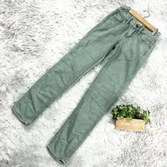 良品❗️【SASSON】ソフトデニムパンツ(F)緑色系