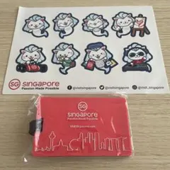 シンガポールパビリオン　マーリーステッカーとラゲージタグ