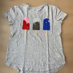 GAP グレー Tシャツ XL アイスキャンディー刺繍
