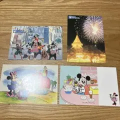 東京ディズニーランド ポストカード 2枚セット おまけ2枚
