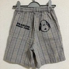 SLAP SLIP SNOOPY ハーフパンツ グレー チェック 120