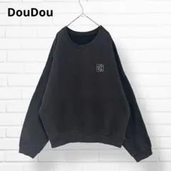 DouDou✨トレーナー スウェット トップス【Ｆ】ダークグレー コットン