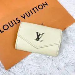 ルイヴィトン ロックミニ 三角フラップ LV金具 コンパクト レザー 黄色