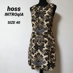 hoss INTROqIA 総柄ノースリーブワンピース　SIZE ４０